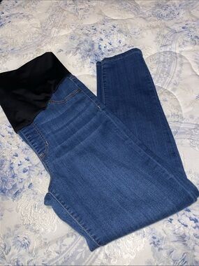 Liverpool Maternity Ankle Skinny Jeans in Black and Blue